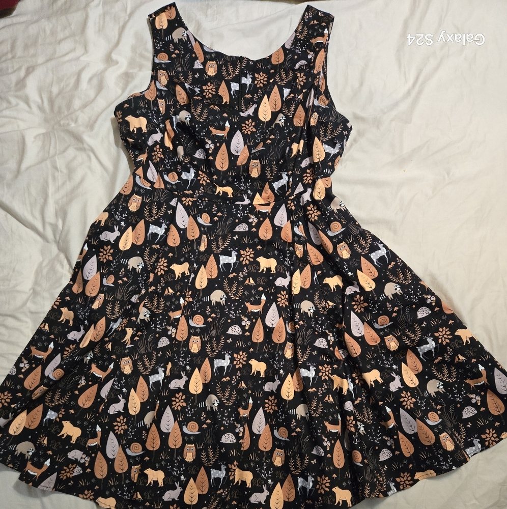 Charming Black and Orange Women's Dress